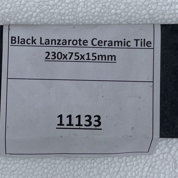 Black Lanzarote Ceramic Tile 230x75x15mm (11133)