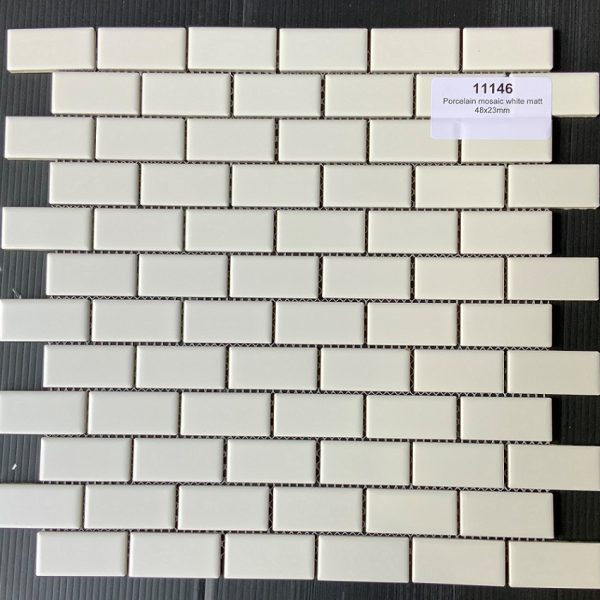 White Matt Porcelain Mosaic 300x300mm (11146)