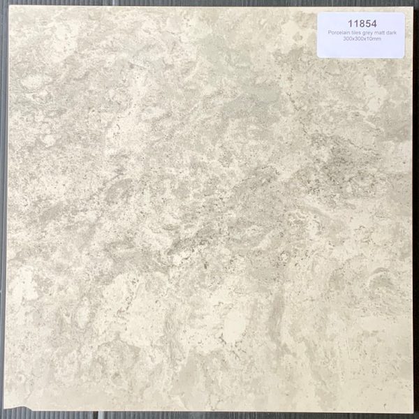 Grey Matt Porcelain Tile 300x300x10mm (11854)