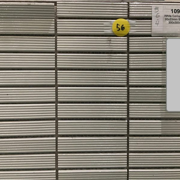 White Glazed Porcelain Mosaic 300x300x10mm (10991)